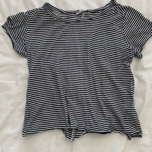 Zara - Stripped Cropped T-Shirt